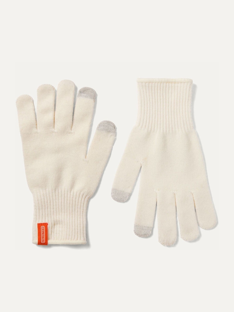 Sealskinz Cream Hanworth Solo Merino Gloves - Image 1 of 3