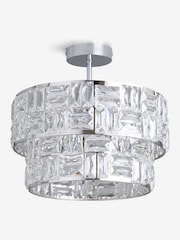 Chrome Alexis 3 Light Flush Ceiling Light - Image 6 of 8