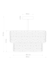 Chrome Alexis 3 Light Flush Ceiling Light - Image 8 of 8