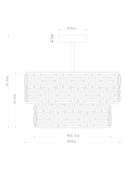 Chrome Alexis 3 Light Flush Ceiling Light - Image 8 of 8