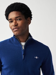 GANT Superfine Lambswool Half Zip Jumper - Image 1 of 6