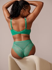 Green Extra High Leg Floral Lace Extra High Leg Knickers - Image 2 of 5
