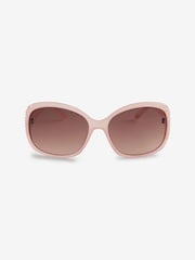 Pink Ombre Effect Cut Out Detail Sunglasses - Image 6 of 7
