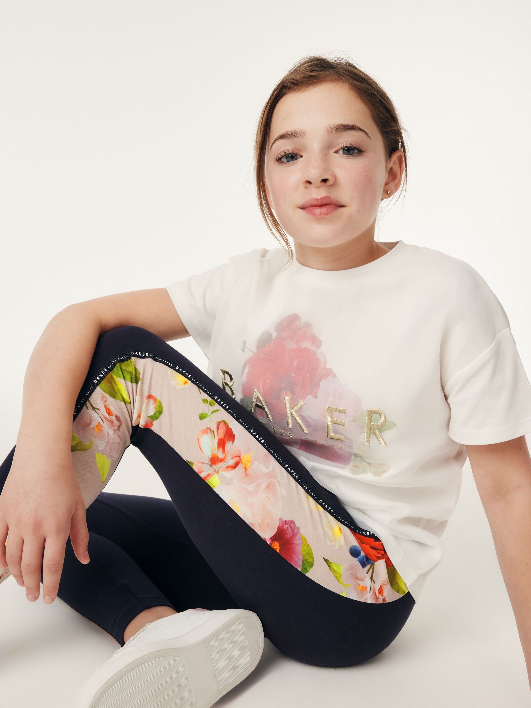 Buy Baker by Ted Baker Navy Organza T-Shirt and Panel Leggings Set from  Next Luxembourg