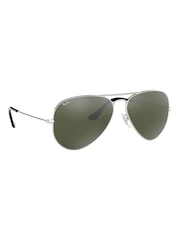 Серебряный зеркальными стеклами - Ray-Ban XL Sunglasses - Image 1 of 14