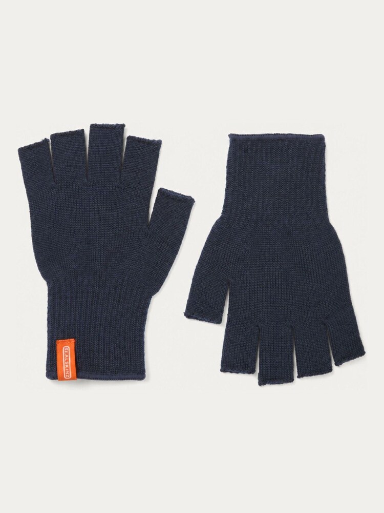 Sealskinz Blue Thornham Solo Merino Gloves - Image 1 of 1 Sealskinz Blue Thornham Solo Merino Gloves - Image 1 of 1