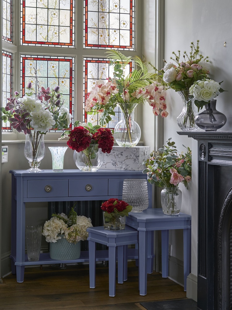 Laura Ashley Dusky Seaspray Henshaw 3 Drawer Console Table - Image 1 of 5