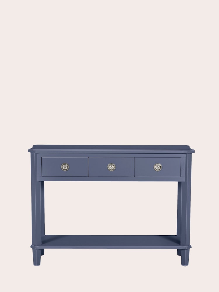 Laura Ashley Dusky Seaspray Henshaw 3 Drawer Console Table - Image 2 of 5