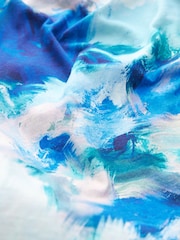 Blue Watercolour Floral Cotton Slip Nightie - Image 6 of 6