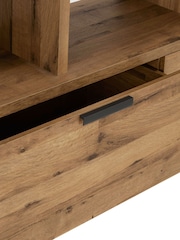 Dark Bronx Oak Effect Wide Shelving Unit - Image 2 of 7