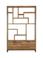 Dark Bronx Oak Effect Wide Shelving Unit - Image 6 of 7