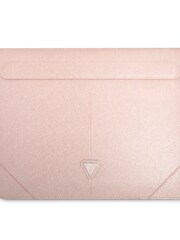 Guess Pink 16 Device Computer Sleeve Pu Saffiano Triangle Metal Logo Bag - Image 2 of 4