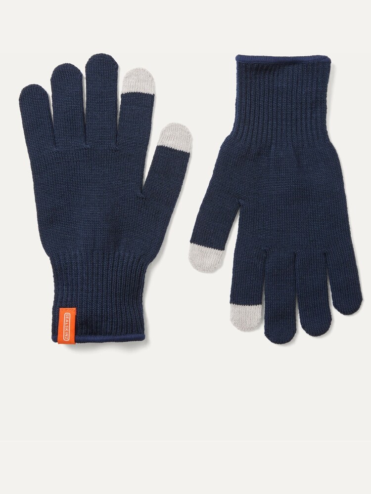 Sealskinz Blue Hanworth Solo Merino Gloves - Image 1 of 3