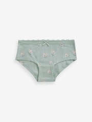 Green/Purple Ditsy Hipsters 5 Pack (2-16yrs) - Image 5 of 8