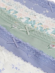 Green/Purple Ditsy Hipsters 5 Pack (2-16yrs) - Image 8 of 8