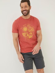 FatFace Red Surf Club T-Shirt - Image 1 of 4