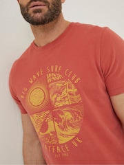 FatFace Red Surf Club T-Shirt - Image 3 of 4