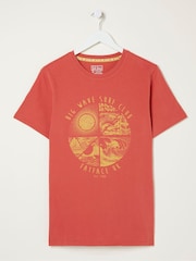 FatFace Red Surf Club T-Shirt - Image 4 of 4
