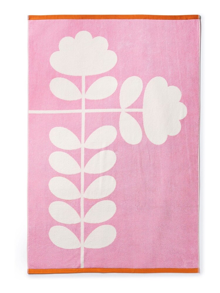 منشفة Paprika بنقشة زهرة توليب مقطوعة الجذع قطن 100% من Orla Kiely - Image 4 of 6