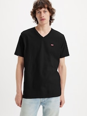 Levi's® Black 100% Cotton Original Housemark V-Neck T-Shirt - Image 1 of 5