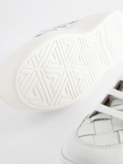 White Signature Forever Comfort® Leather Weave Chunky Wedge Platform Trainers - Image 5 of 7