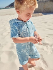 Blue Towelling All-In-One (3mths-7yrs) - Image 1 of 7