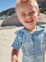 Blue Towelling All-In-One (3mths-7yrs) - Image 4 of 7