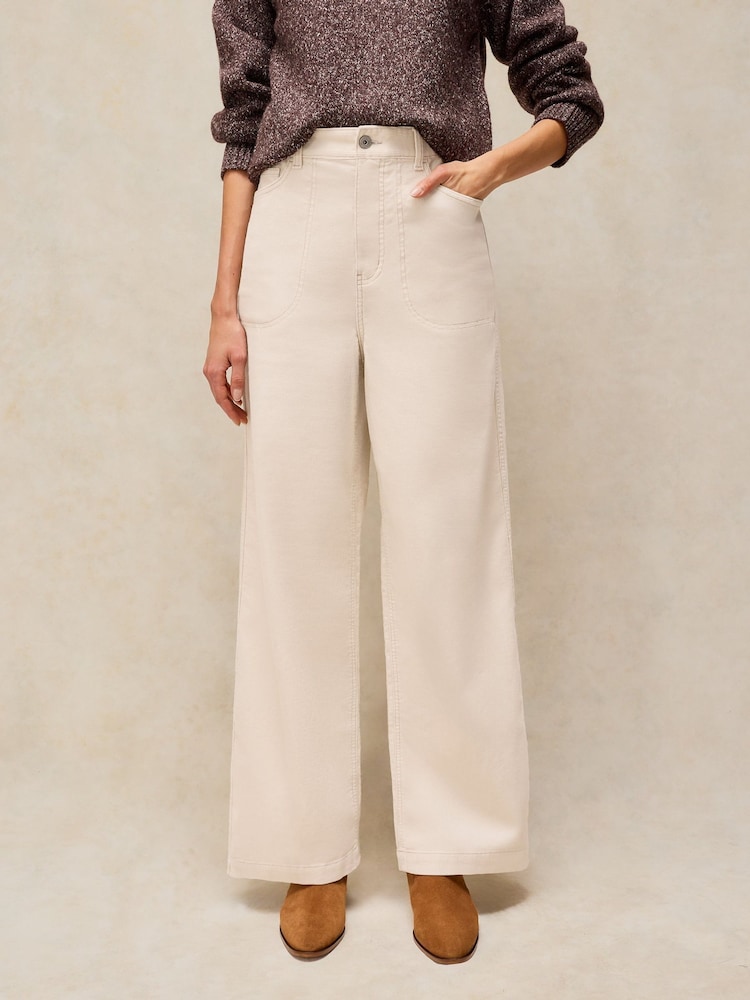 Natur - White Stuff Tia Cord Wide Leg Trousers - Bild 1 von 6