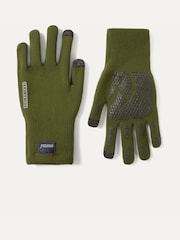 Sealskinz Green Anmer Waterproof All Weather Ultra Grip Knitted Gloves - Image 1 of 3