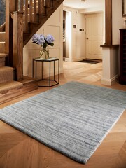 Origin Rug Collection. Silver Fine Stripe Rug - Image 1 of 4
