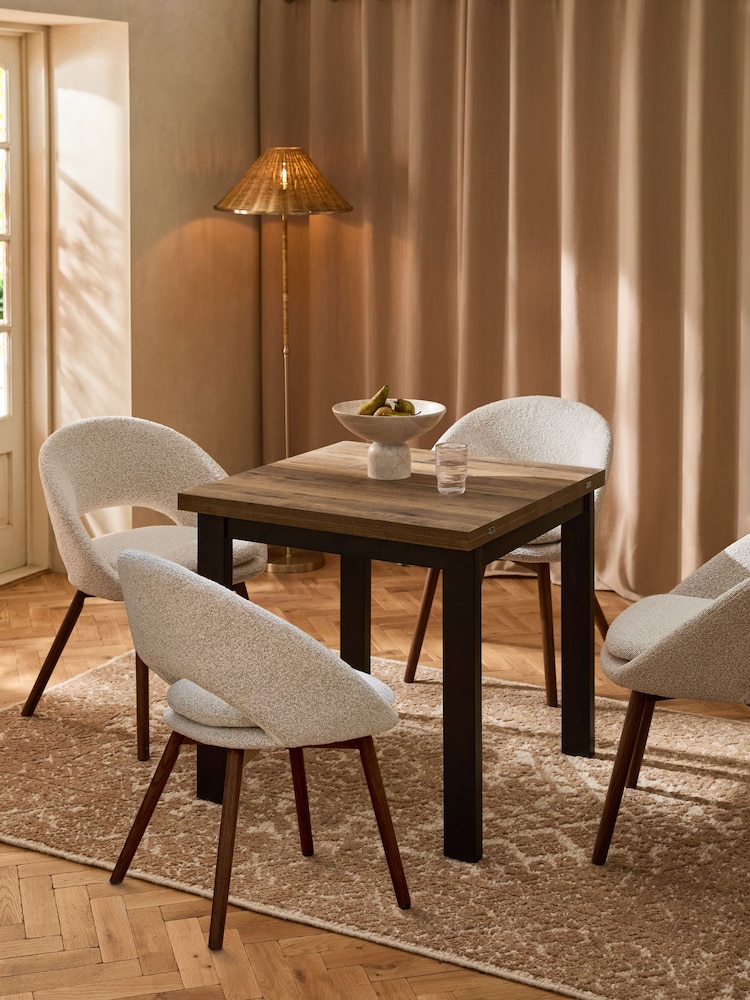 Dark Bronx 4 to 6 Seater Foldable Extending Rectangle Dining Table - Image 1 of 13