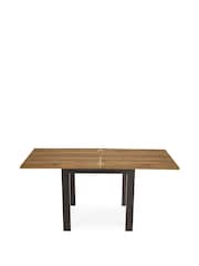 Dark Bronx 4 to 6 Seater Foldable Extending Rectangle Dining Table - Image 10 of 13
