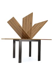Dark Bronx 4 to 6 Seater Foldable Extending Rectangle Dining Table - Image 13 of 13