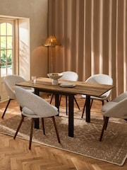 Dark Bronx 4 to 6 Seater Foldable Extending Rectangle Dining Table - Image 2 of 13