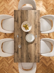 Dark Bronx 4 to 6 Seater Foldable Extending Rectangle Dining Table - Image 3 of 13