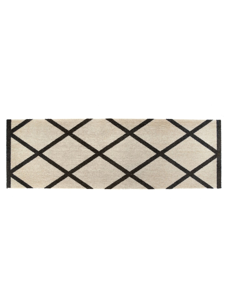 My Mat Cream Border Geo Washable Nylon Runner - Image 3 of 3