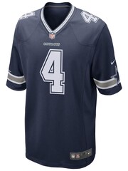 Nike Blue NFL Dallas Cowboys Home Game Jersey - Dak Prescott - Image 2 of 3