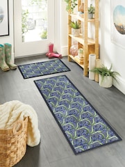 My Mat Blue Bluebells Washable Nylon Runner - Image 1 of 2