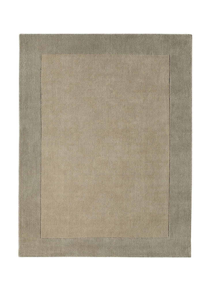 Origin Rug Collection. Taupe Borders Rug - Image 2 of 2