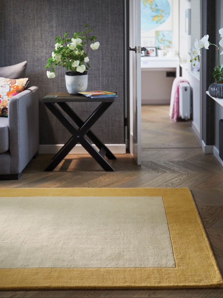Origin Rug Collection. Ochre Borders Rug - Image 1 of 3