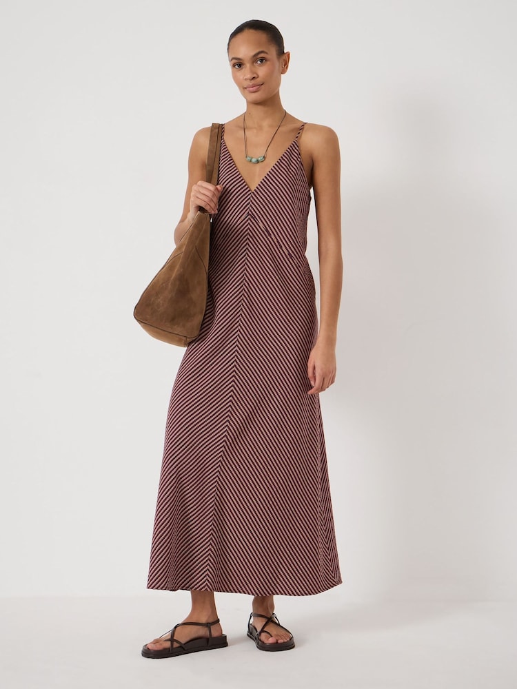 Hush Purple Air Flow Seam Detail Maxi Slip Dress - Image 1 of 5