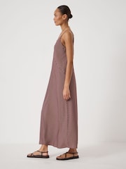 Hush Purple Air Flow Seam Detail Maxi Slip Dress - Image 2 of 5