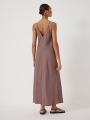 Hush Purple Air Flow Seam Detail Maxi Slip Dress - Image 3 of 5