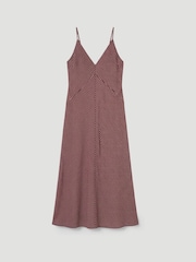 Hush Purple Air Flow Seam Detail V-Neck Maxi Slip Dress - Image 7 of 7