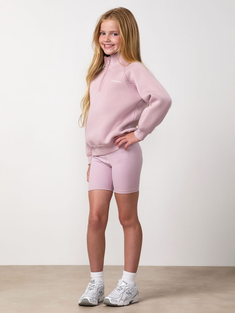 Gym King Purple 365 Raglan Sleeve 1/4 Zip Funnel Sweat Top - Image 1 of 4