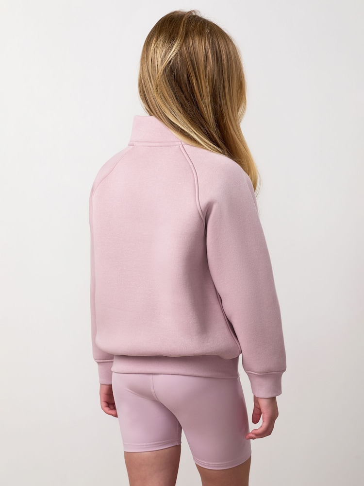 Gym King Purple 365 Raglan Sleeve 1/4 Zip Funnel Sweat Top - Image 2 of 4