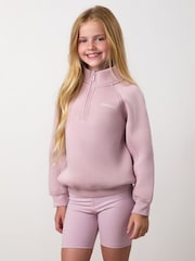 Gym King Purple 365 Raglan Sleeve 1/4 Zip Funnel Sweat Top - Image 3 of 4