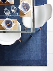 Origin Rug Collection. Navy Borders Rug - Image 1 of 3