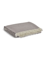 Garden Trading Natural Stockwell Herringbone Throw Wool - Image 3 of 3