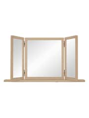 Light Brown Hampton Country Luxe Painted Oak Dressing Table Mirror - Image 2 of 8